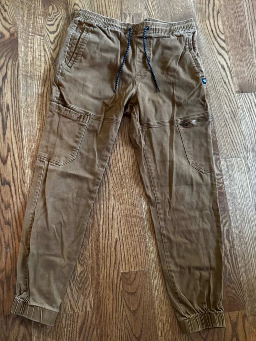 Tony Hawk Men’s M Brown Cargo Jogger Pants Stretch Drawstring